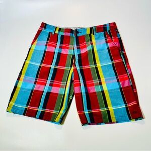 O’neill shorts Relaxed fit plaid shorts red blue golf shorts plaid men size 36